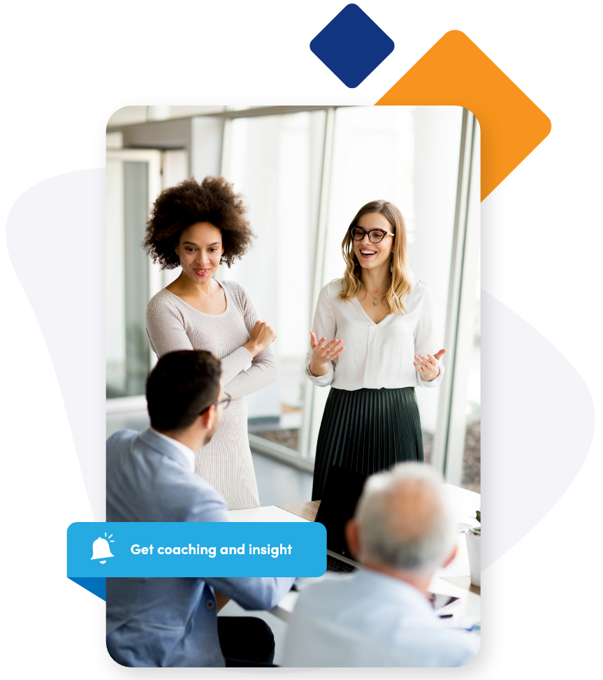 Leaders coaching team members